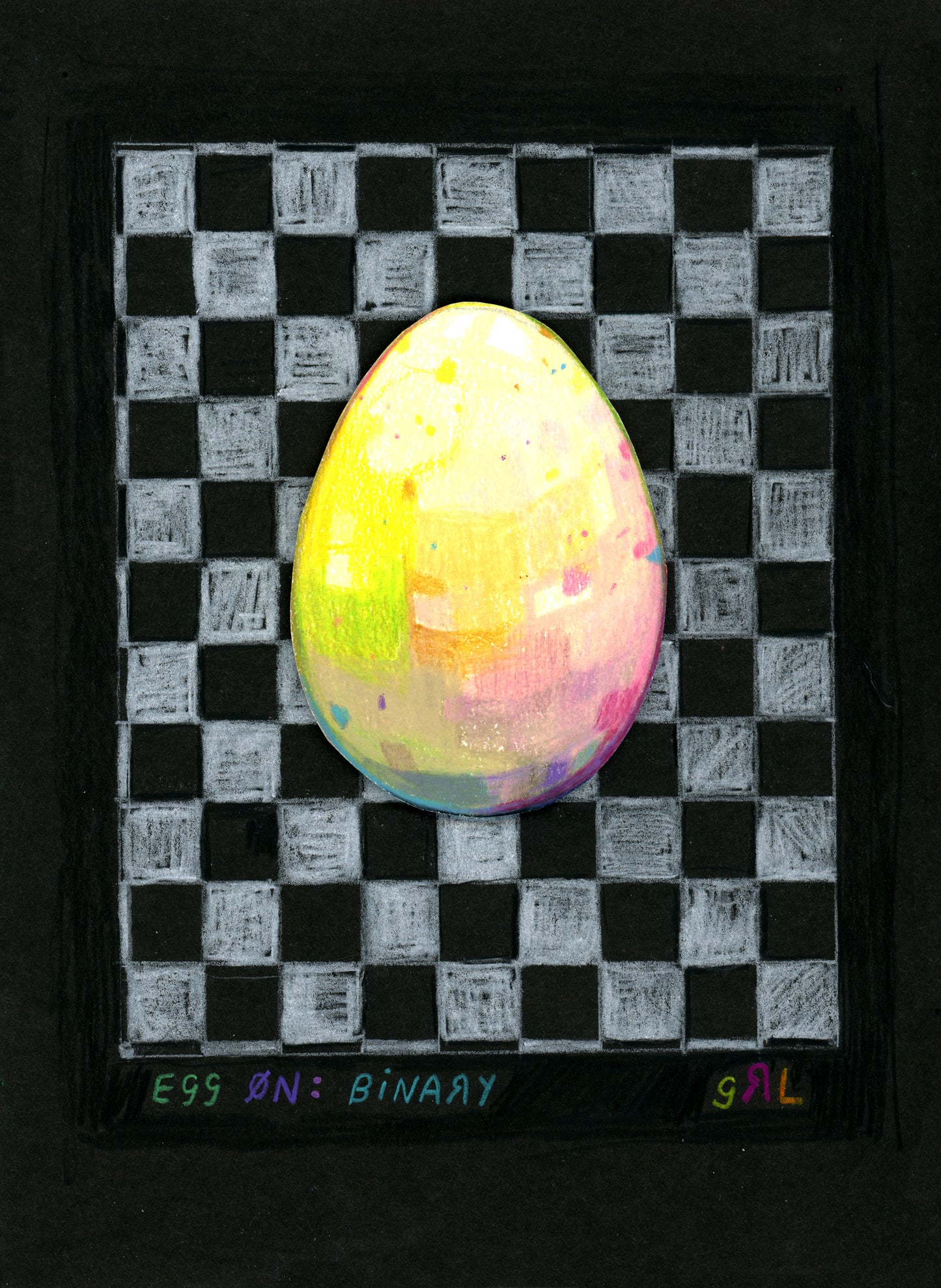 Egg On: Binary - original drawing